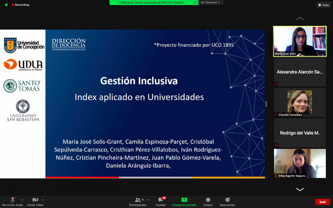 Más de 90 asistentes registró webinar de Proyecto UCO1895 sobre “Inclusión Educativa en Instituciones de Educación Superior”